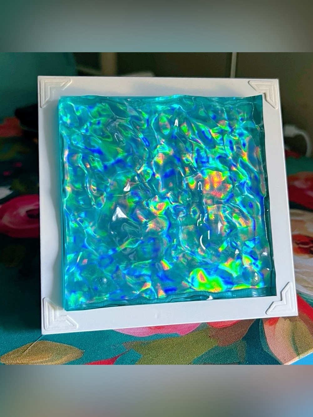 Blue Holographic Aqua Art